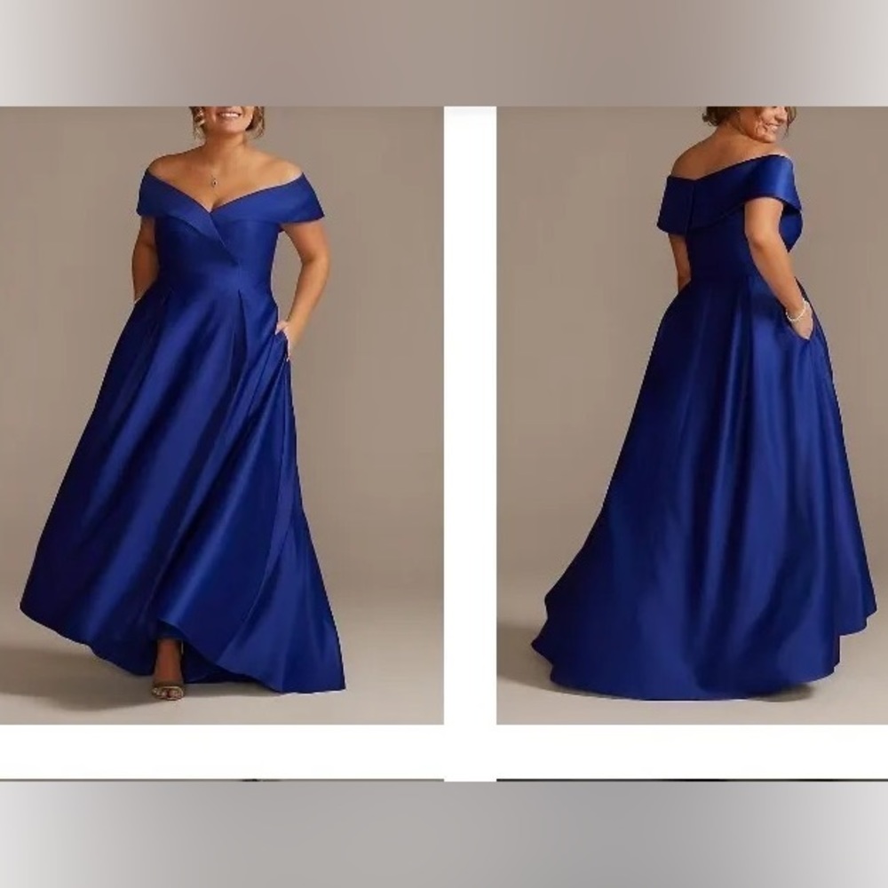 Beautiful royal blue A-line prom dress